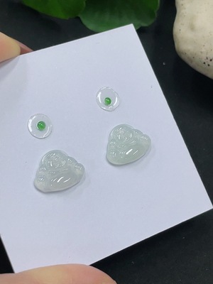 F34982261 Jadeite Inlaid Pieces Sell as a Lot