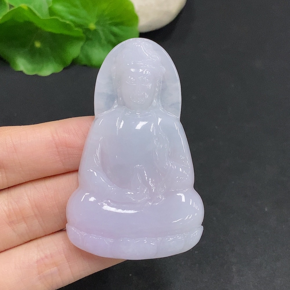 F34077419 Jadeite Guanyin Pendant Total weight about 24.8g