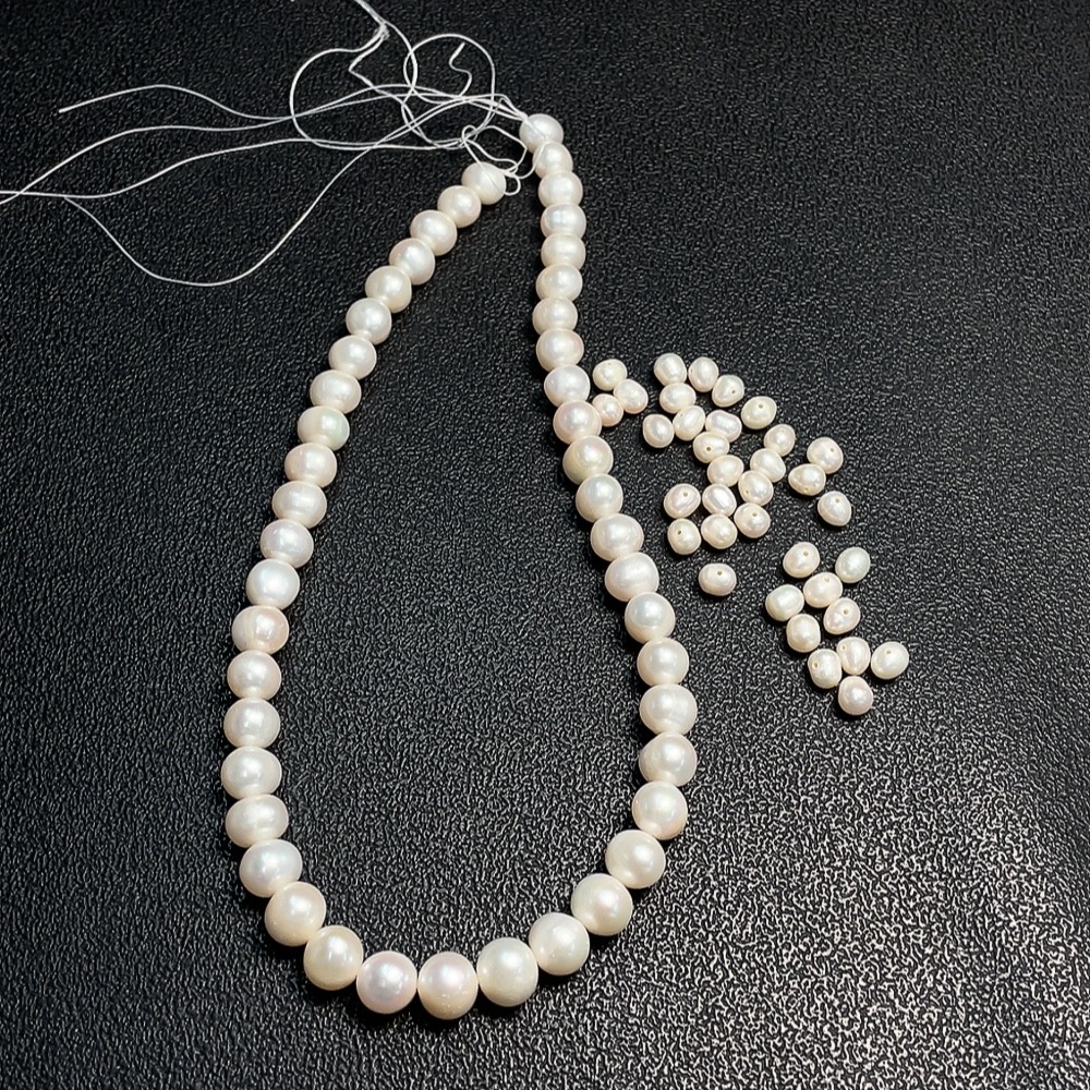 C33870937 Pearl bead necklace + loose beads, total weight approx. 59.17g, lot of 10+ pieces