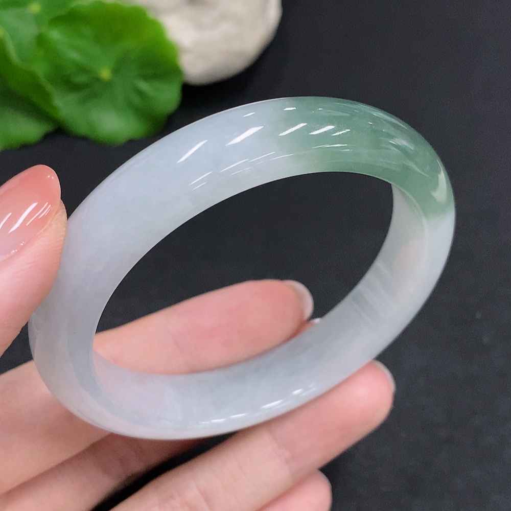 F34002866 Jadeite Round Bangle Size 54.8 Total Weight Approx. 48.1g