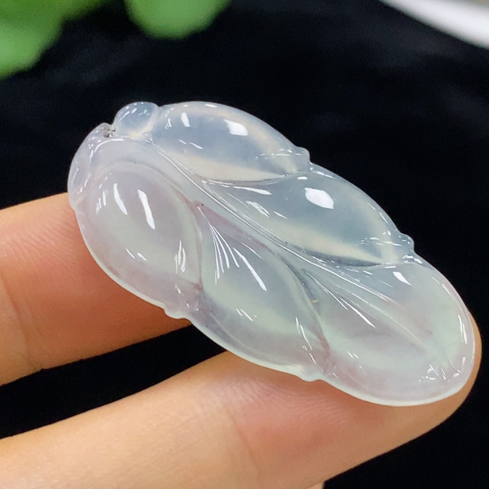 F34949193 Jadeite Leaf Pendant Total Weight Approx.5.27g