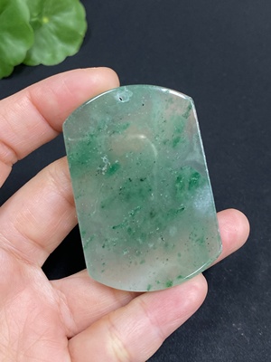 H32812616 African Emerald (Dulong Jade) Pendant