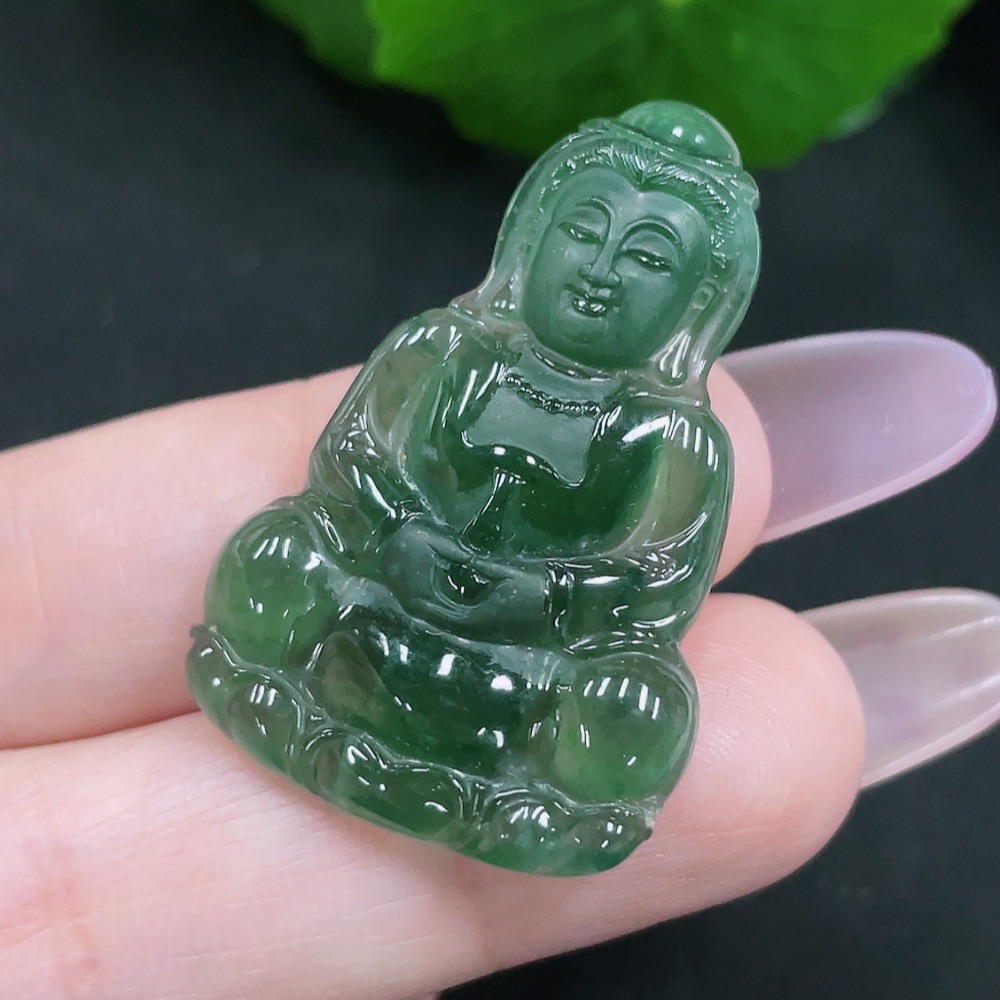 F35127839 Jadeite Guanyin Pendant Total Weight Approximately 5.3g