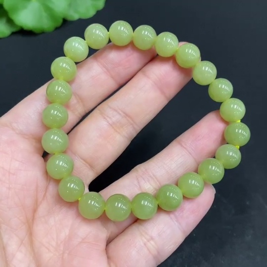 H34969927 Hetian Jade Bracelet Approx.8mm Total Weight Approx.18.3g