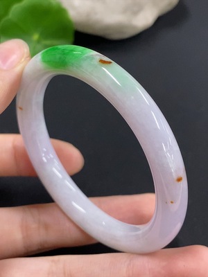 F42968469 翡翠圆条手镯 圈口50.3  货品总重约33.93g