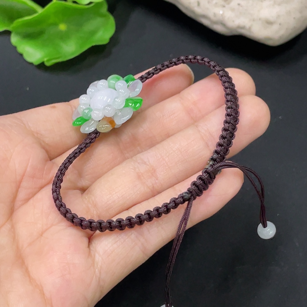 F32696756 Jadeite Hand String Total Weight Approx. 5.41g Color Origin Undetermined