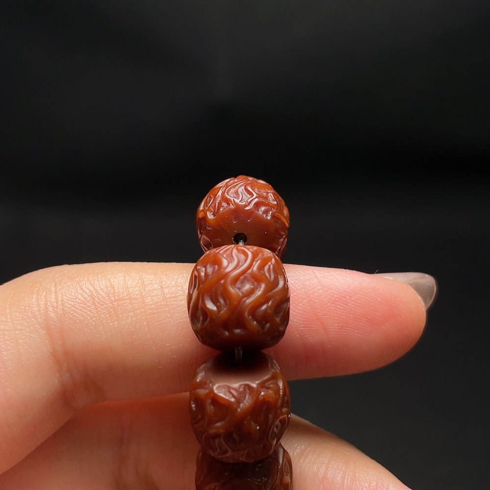 W34987952 Monkey Head Bead Bracelet, Total Weight Approx. 16.98g, Size 10.9mm