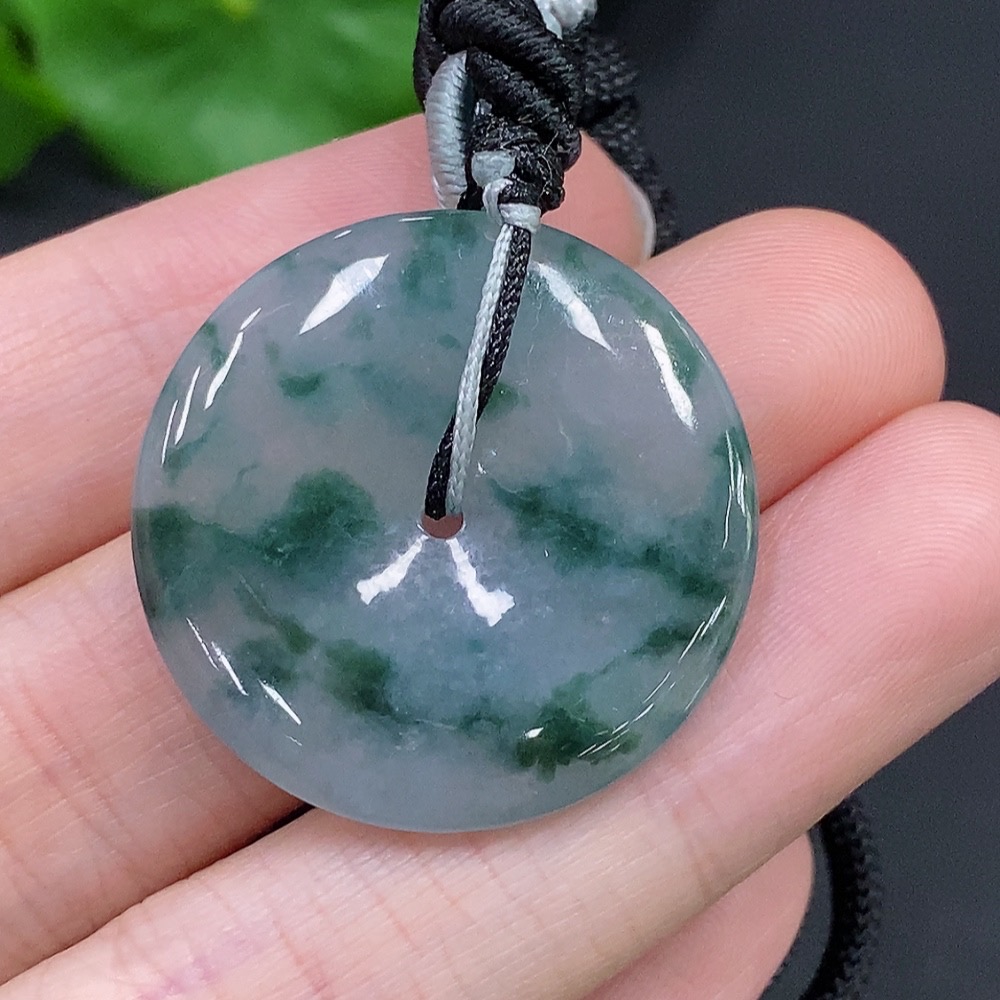 F24776525 Jadeite Peace Knot Total Weight Approx. 9.6g (Including Rope Weight)