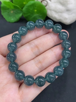 F34021952 Jadeite Bead Necklace Approximately 9.7mm Total Weight About 30.7g