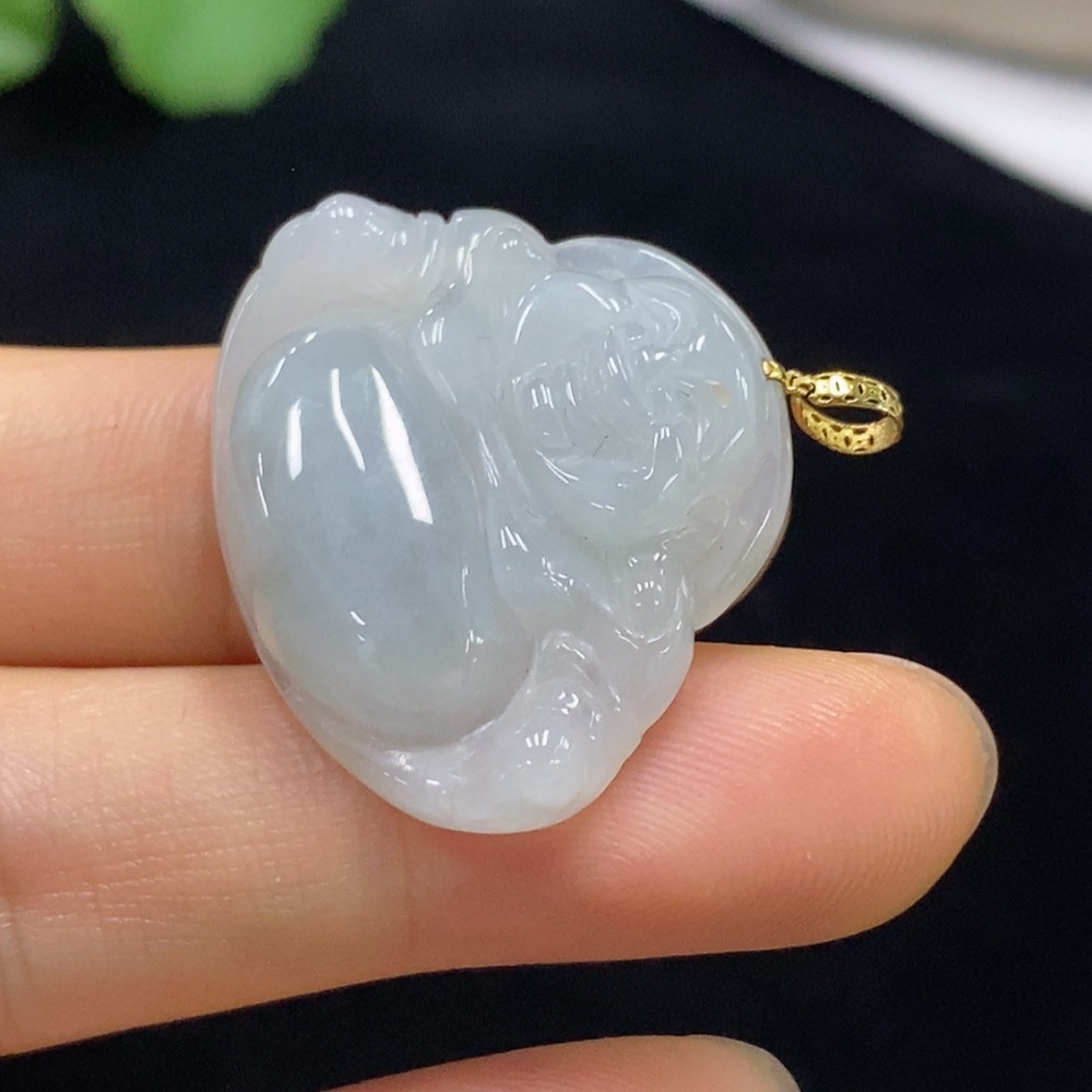F31600222 JadeiteBuddha Pendant 18k Total Weight Approx.6.69g