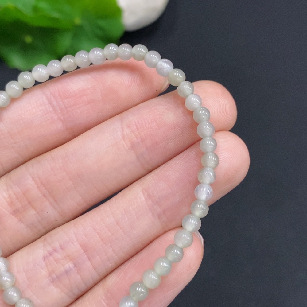 F35159727 Jadeite Bracelet Non-Gold Inlaid Total Weight Approx. 4.2g Size 3.7mm