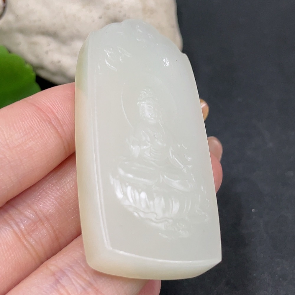H32705717 Hetian Jade Pendant Guanyin Total Weight Approx. 37.4g