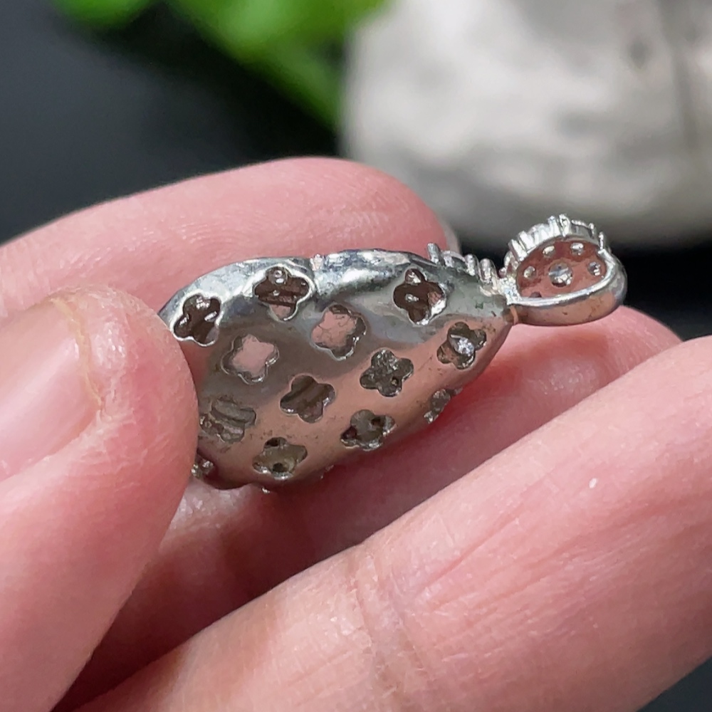 F34077555 Jadeite Gourd Inlaid Pendant Non-Gold Inlaid Total Weight Approx. 2.57g