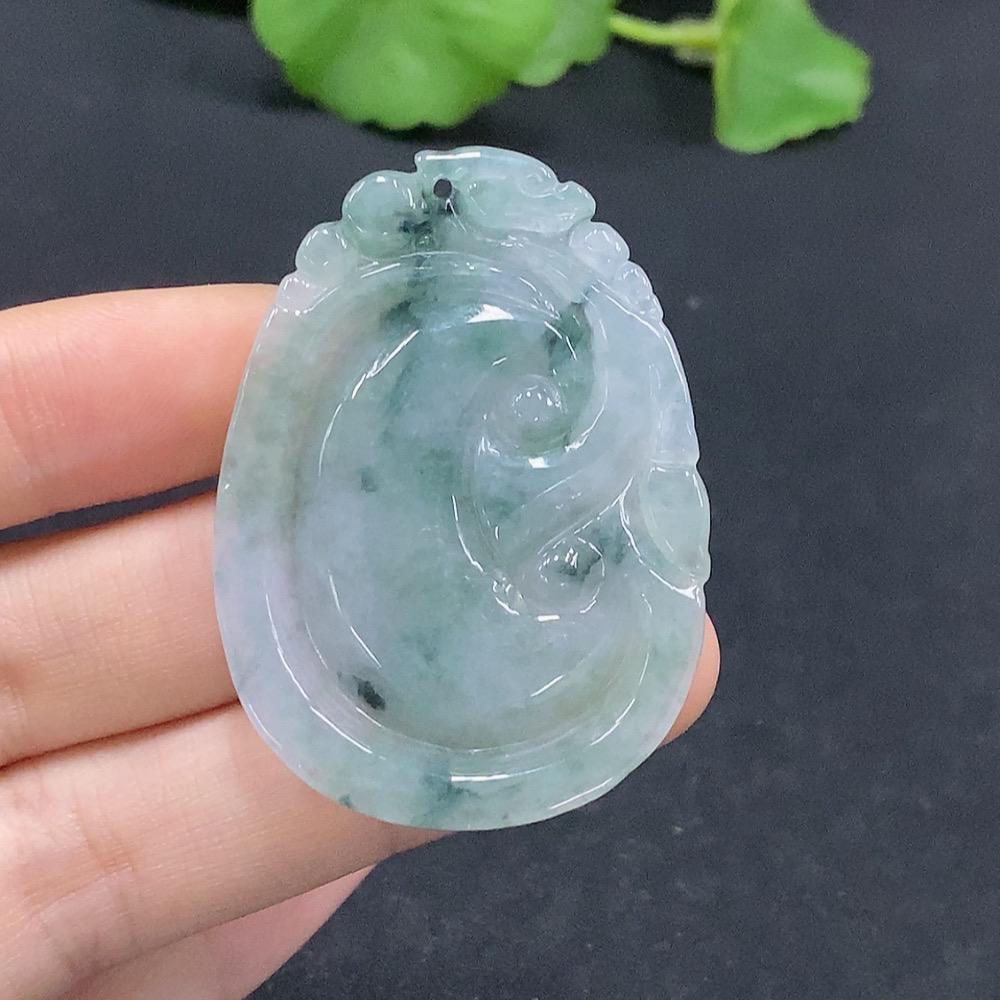 F32820249 Jadeite Ruyi Pendant Total Weight Approx. 14.87g Including Other Mineral Components
