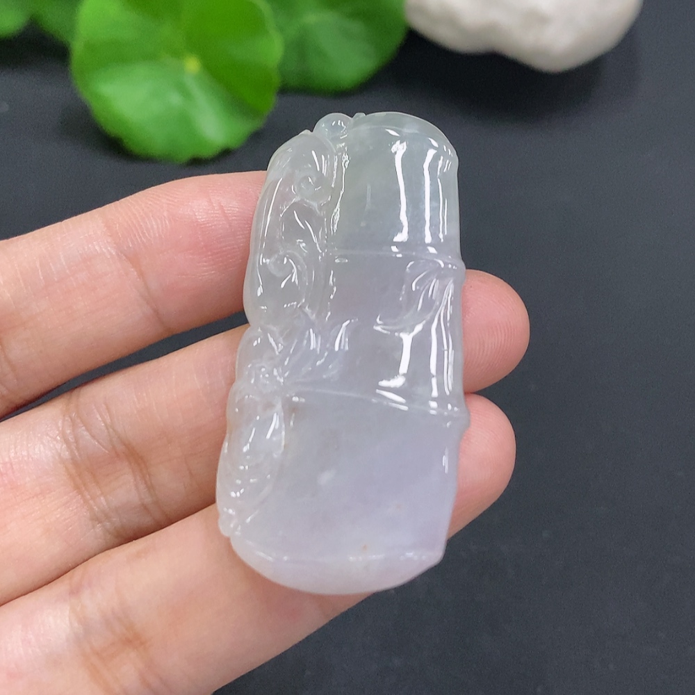 F30570002 Jadeite Bamboo Pendant Total Weight Approx. 15g