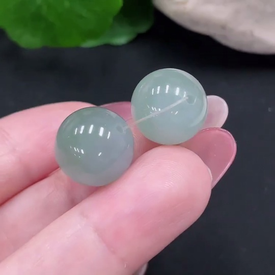 F34033070 Jadeite Beads Sell as a Lot Size Approx.13/13.2mm
