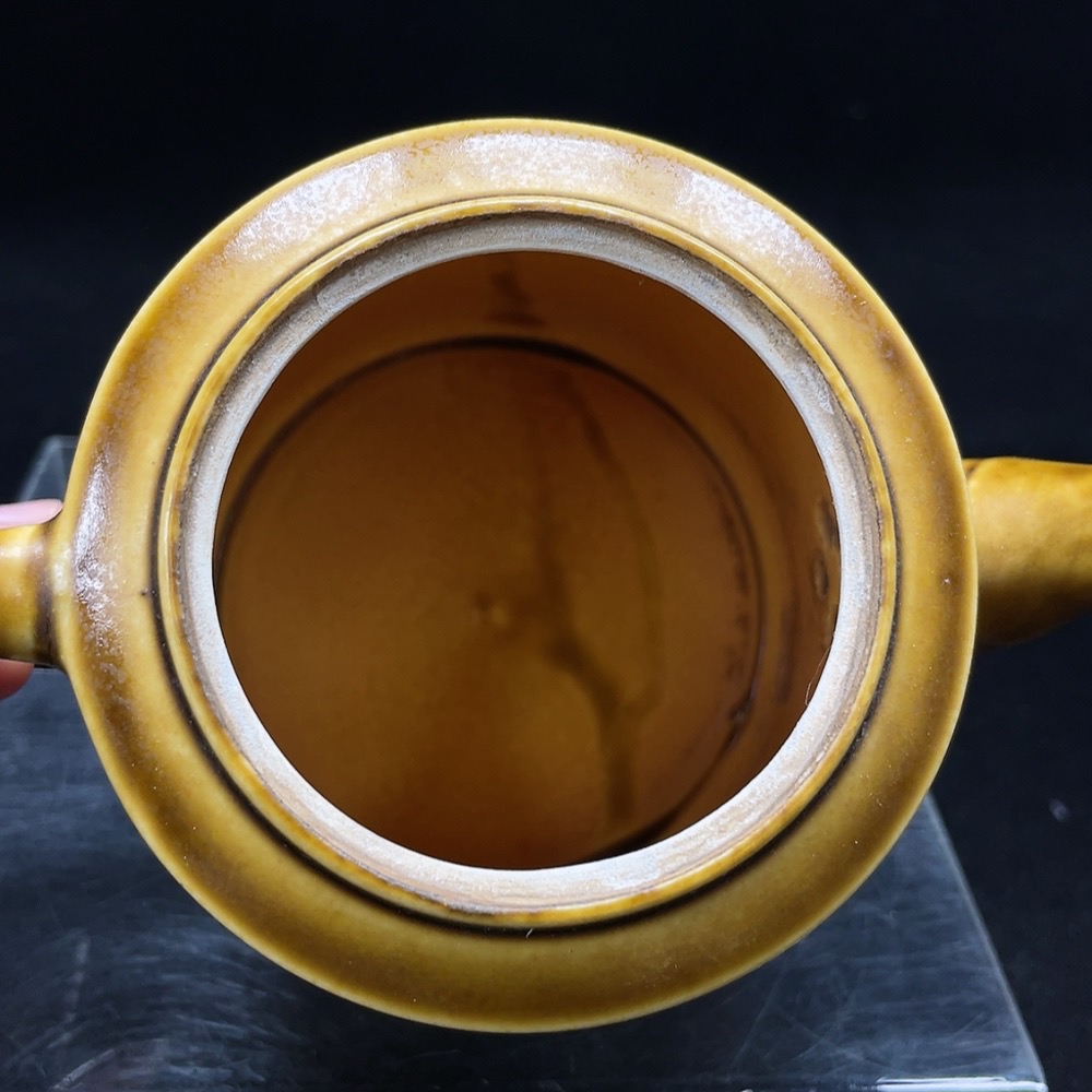 W32716878 Ceramic, Mint Condition, Modern Yellow Glazed Teapot (Subject to Actual Item)