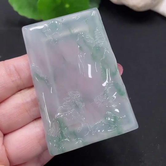 F34982387 Jadeite Success Immediately Pendant
