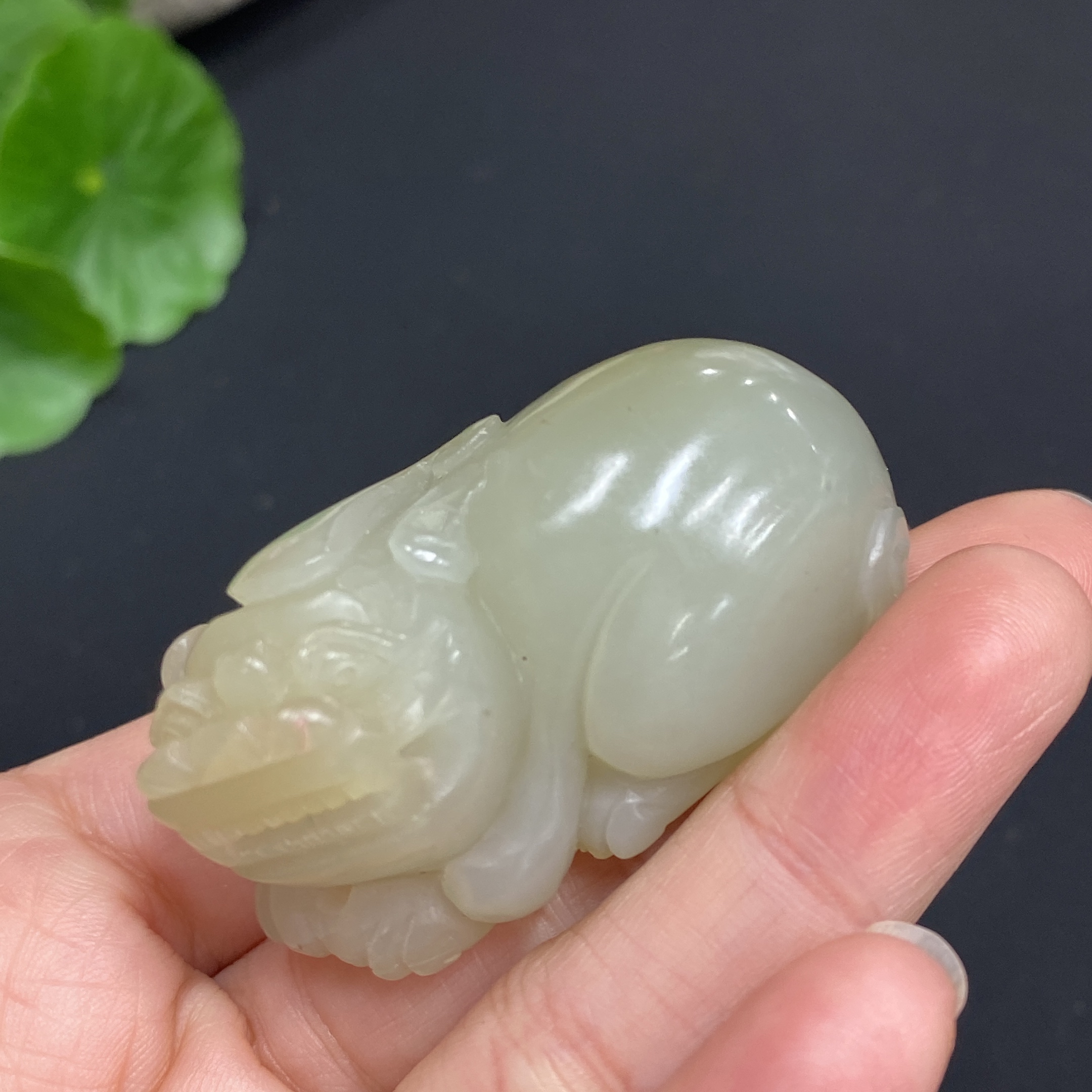 H24782135 Hetian Jade Pendant, Auspicious Beast, Total Weight Approx. 46.4g