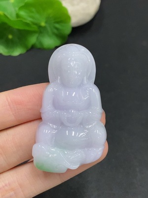 F34077428 Jadeite Guanyin Pendant Total Weight Approx. 22.1g