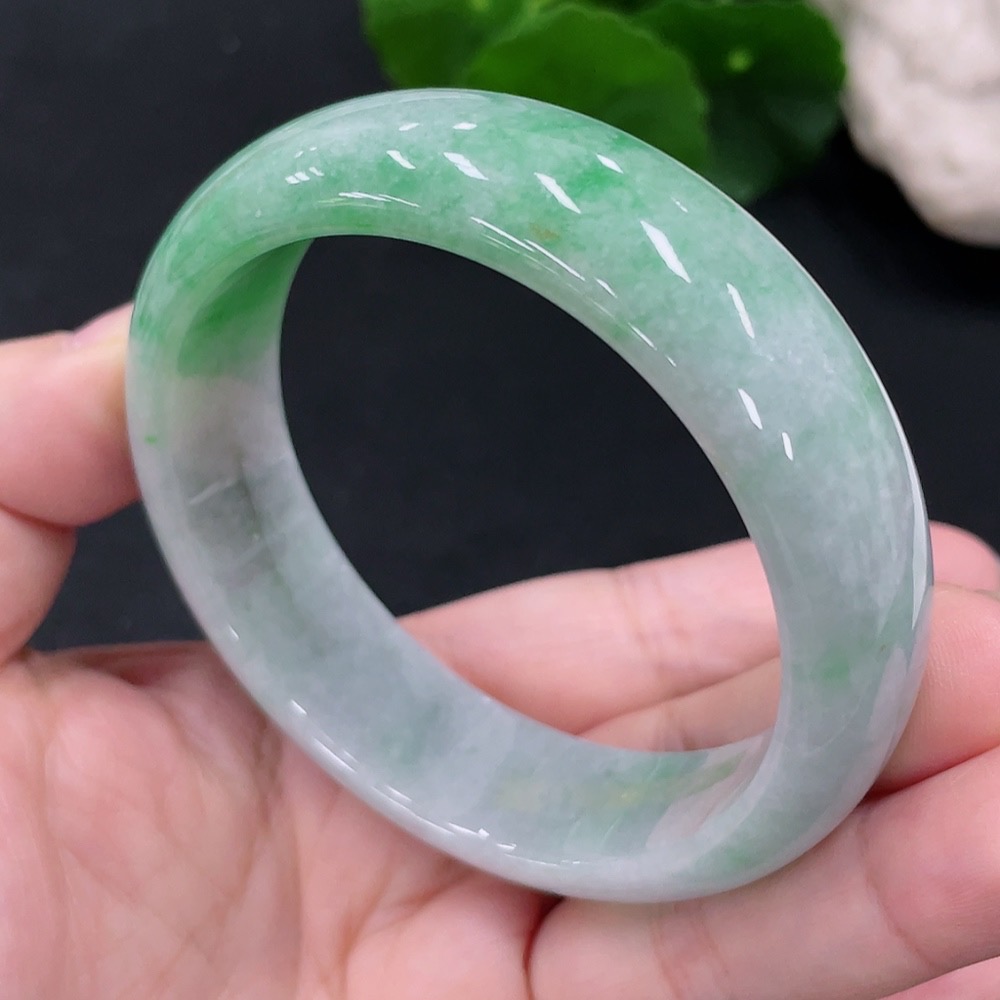 F30526785 Jadeite Round Bangle Size 57.6 Total Weight Approx. 72g