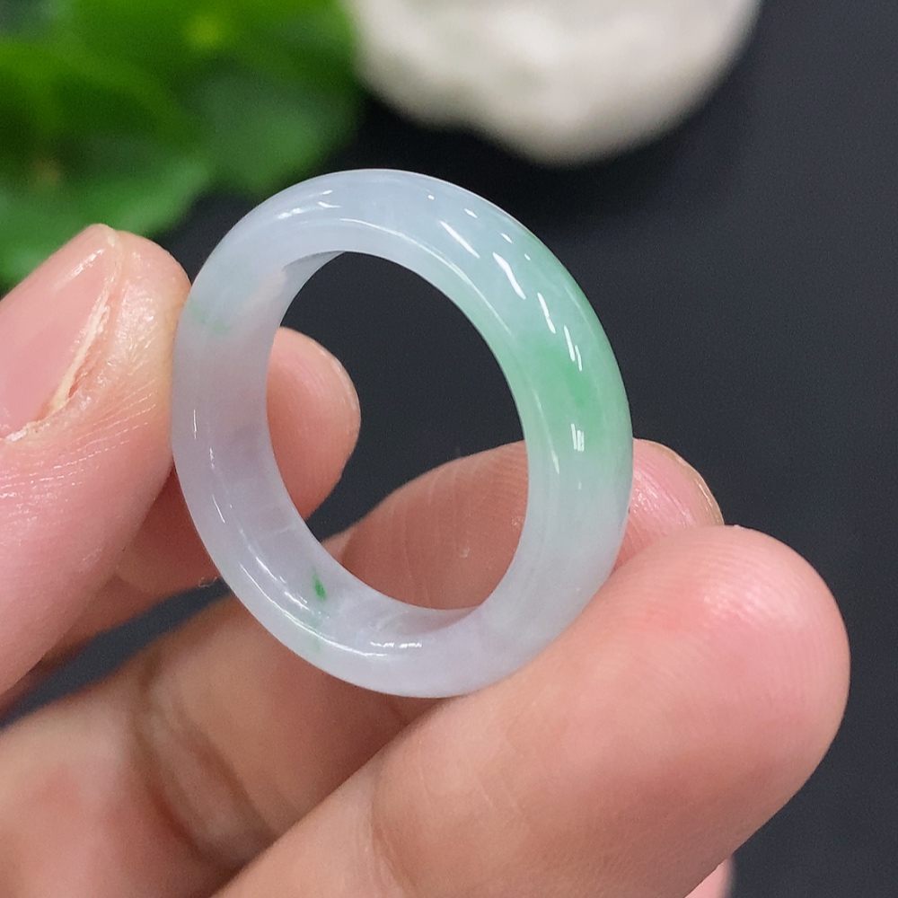 F34050379 Jadeite Ring Size 18 Total Weight Approx. 3.6g