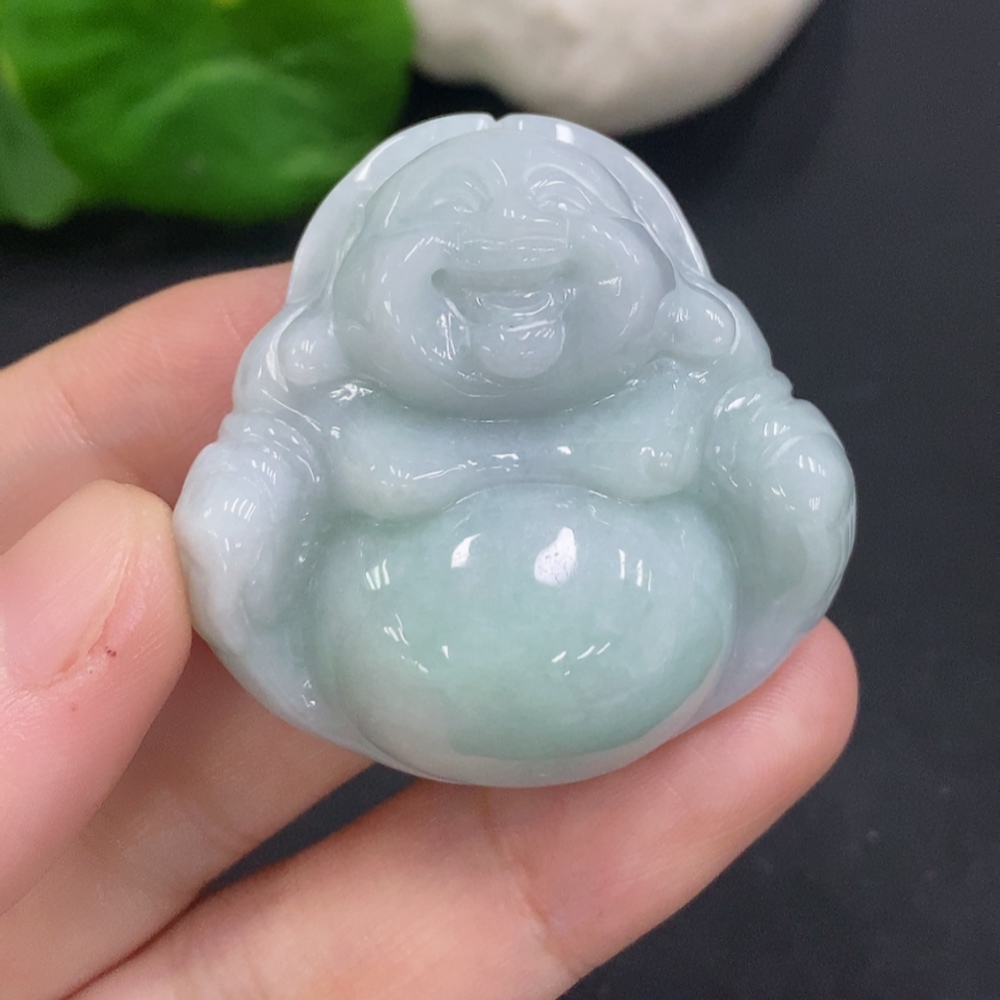 F32775337 Jadeite Buddha Pendant, Total Weight Approximately 33.5g