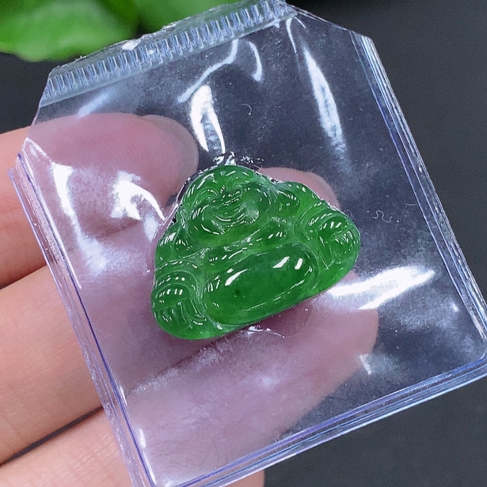 F28220319 Jadeite Buddha Inlaid Piece