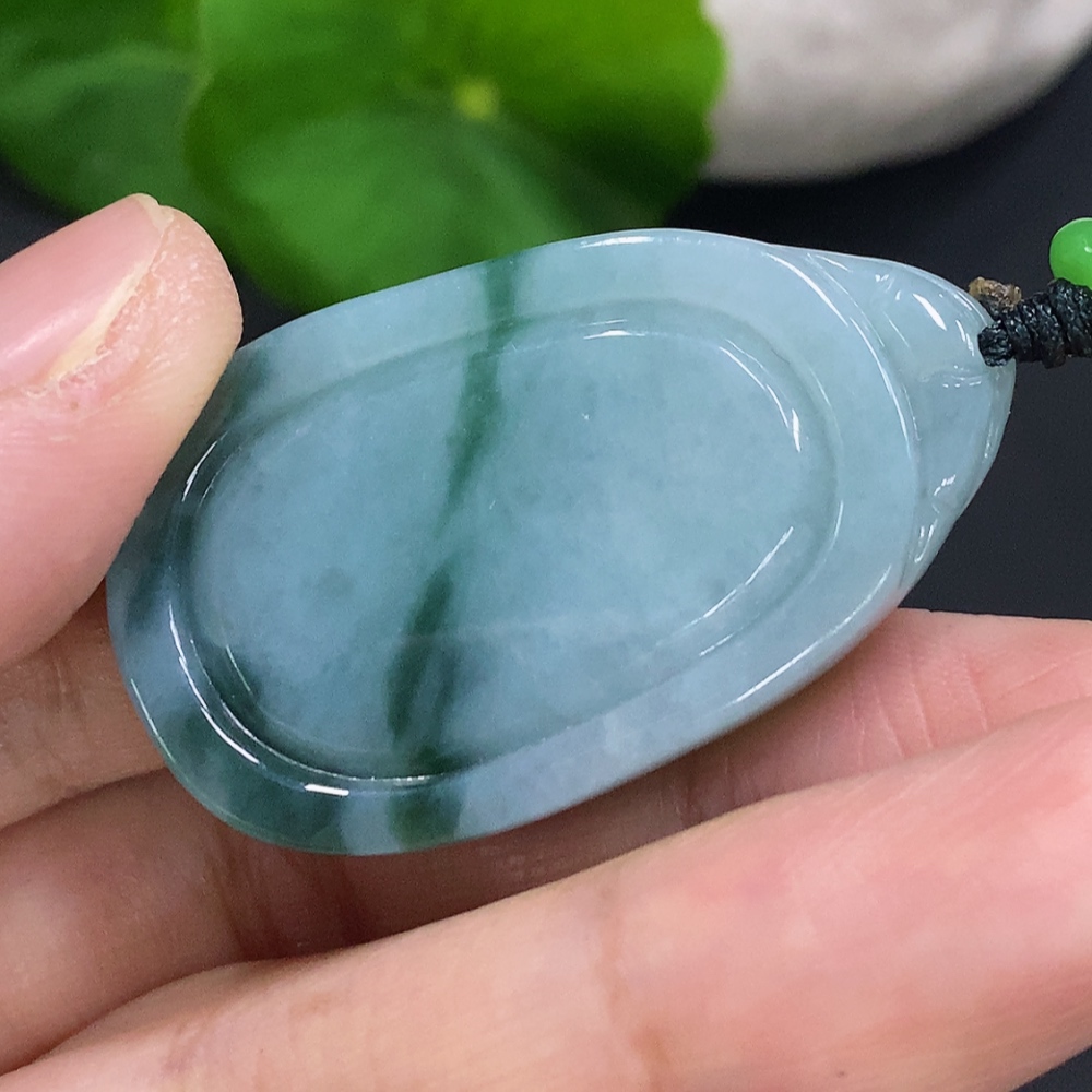 F27136877 Jadeite Bamboo Pendant Total Weight with Rope Approx. 23.2g (Beads Non-A)