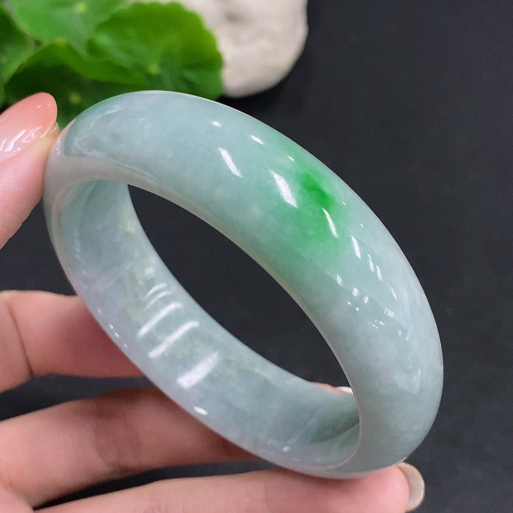 F34035471 Jadeite Round Bracelet Total Weight Approx. 73.2g Size 57.5