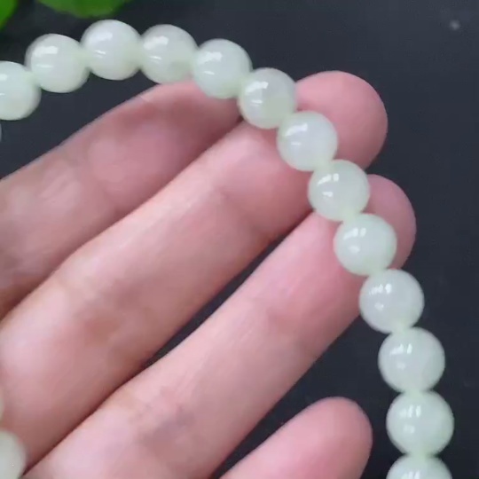 F31613497 Jadeite Bracelet Approx. 7mm Beads Total Weight Approx. 15.93g