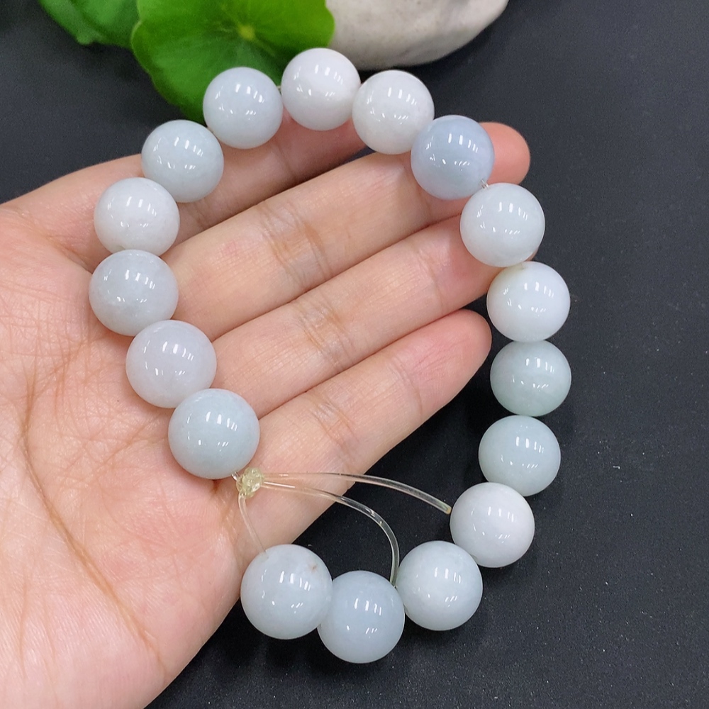 F28231604 Jadeite Bead Necklace Approximately 13mm Total Weight About 69.2g