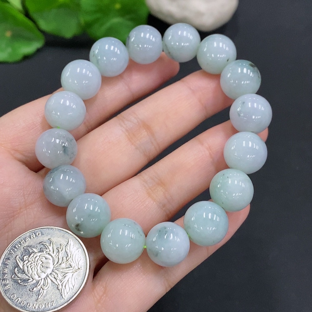 F34962544 Jadeite Bracelet Total Weight Approx. 53.8g Size 12.3mm Including Other Minerals