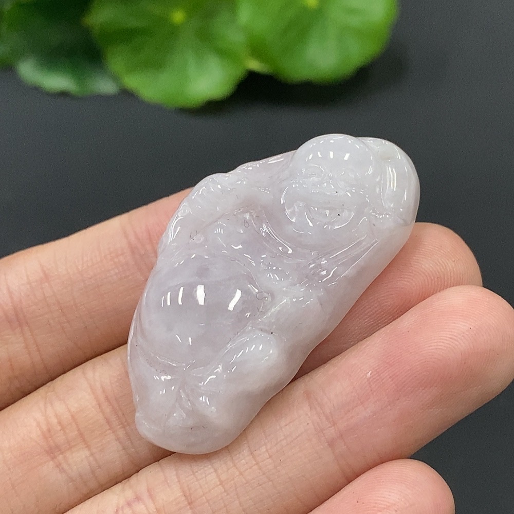 F10051120 Jadeite Laughing Buddha Pendant