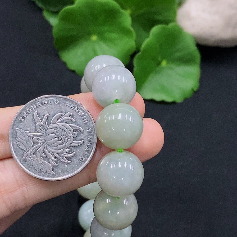 F29346869 Jadeite Bead Bracelet Approx. 13.6mm Total Weight Approx. 61.58g