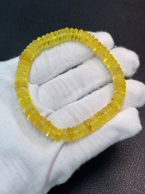 C32744146 Amber Beeswax Bracelet, Total Weight Approx. 6.8g, Size About 7.1mm
