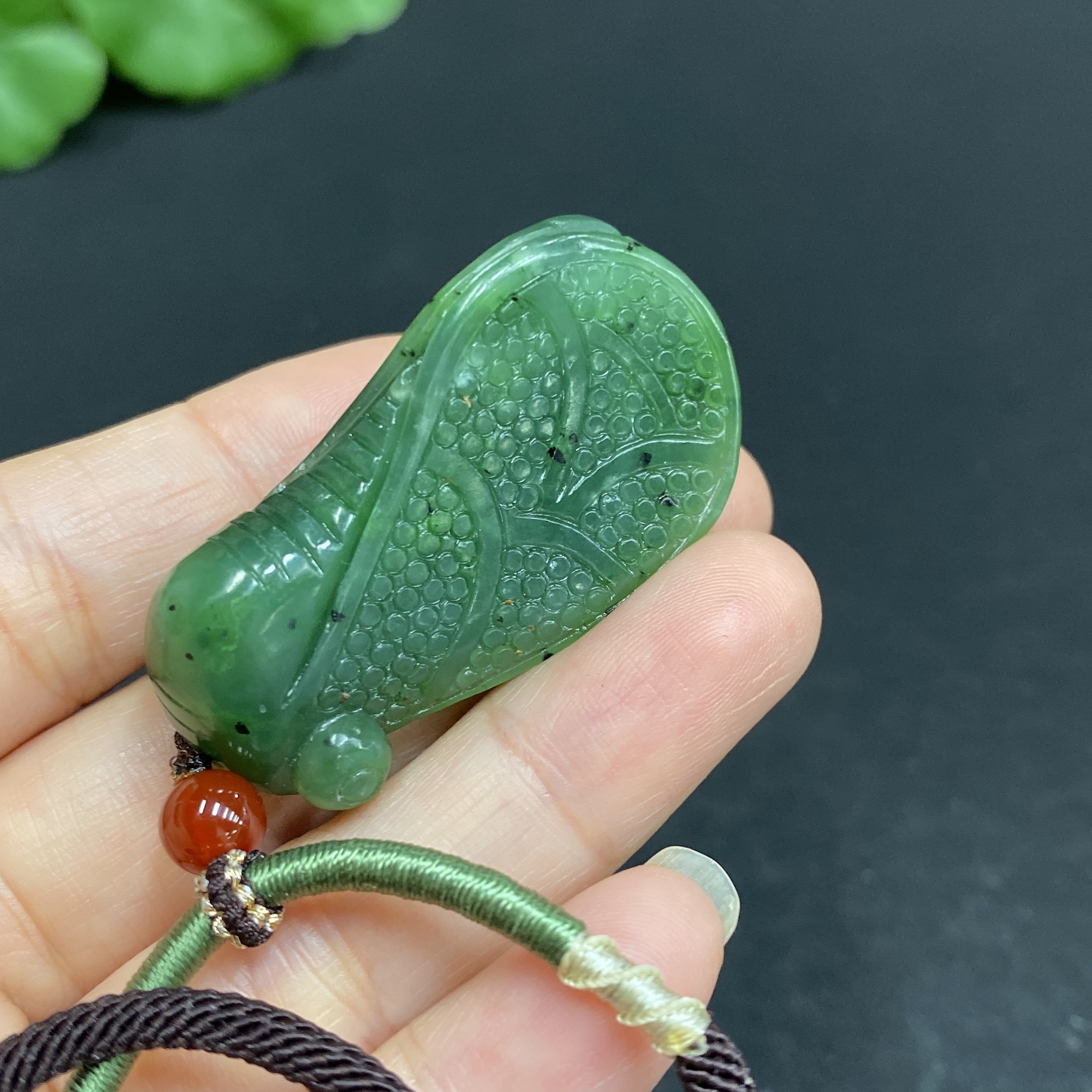 H33859944 Hetian Jade Pendant - Achieving Instant Success - Total Weight (Including Rope): 25.3g