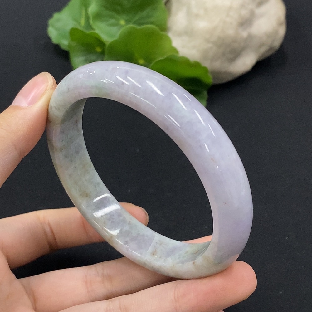 F35091511 Jadeite Round Bangle Size 60.5 Total Weight Approx.64.4g