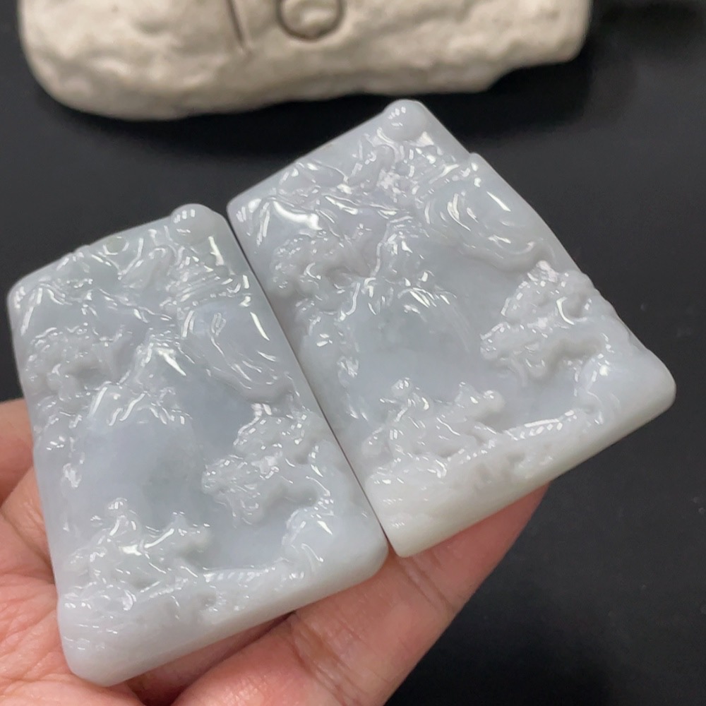 F28195037 Jadeite Landscape Pendant