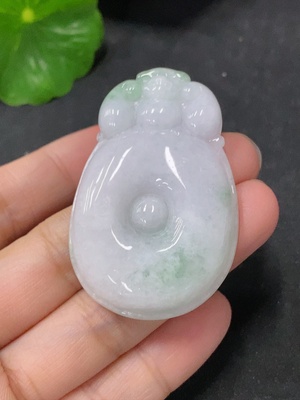 F33887098 Jadeite Pendant Fu Bei, Total Weight Approx. 20.16g