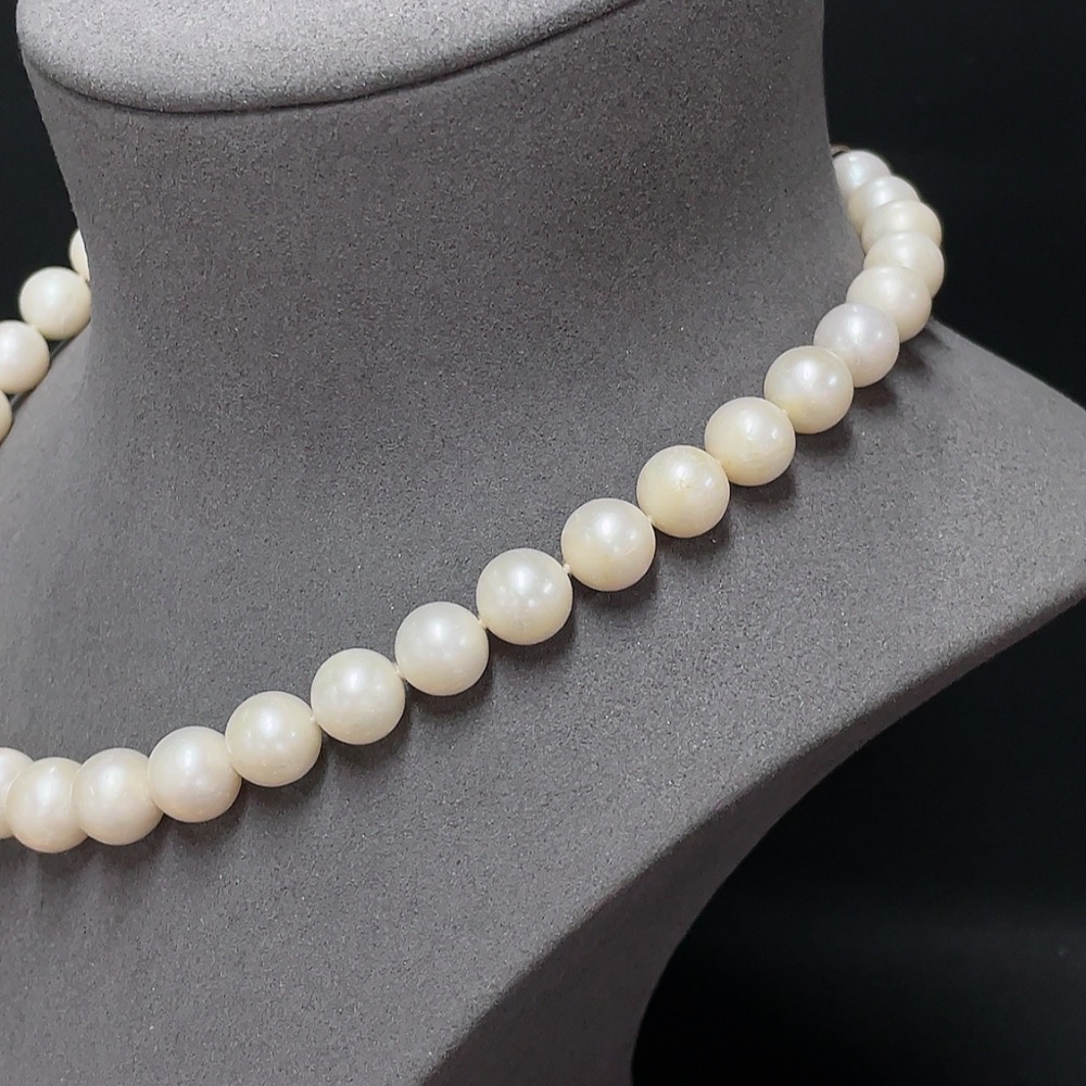 C34989596 Pearl Beaded Necklace Non-Gold Total Weight Approx. 70.1g Size 10.4-11mm