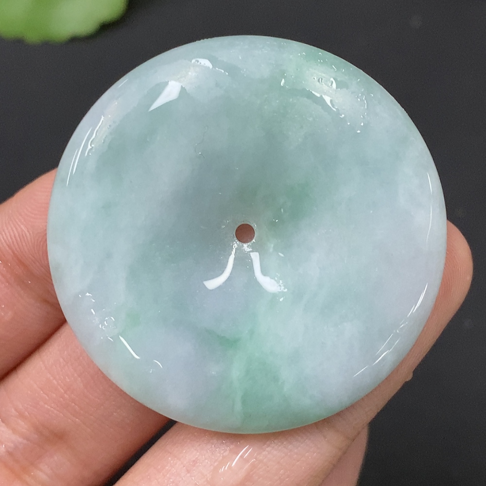 F27057303 Jadeite Pendant Total Weight Approx.20g Peace Buckle Rough Jade