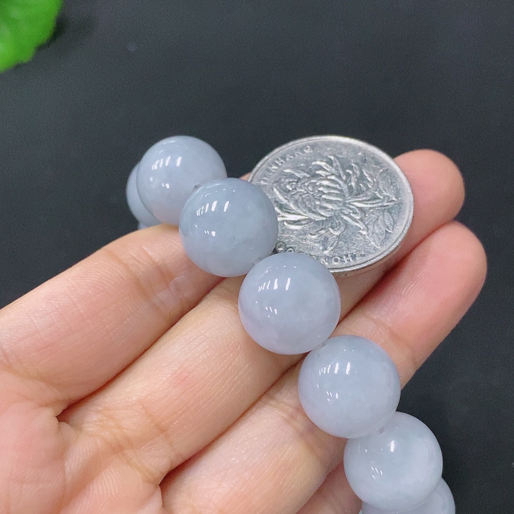 F28181646 Jadeite Bead Necklace Approx 13.3mm Total Weight Approx 64.7g