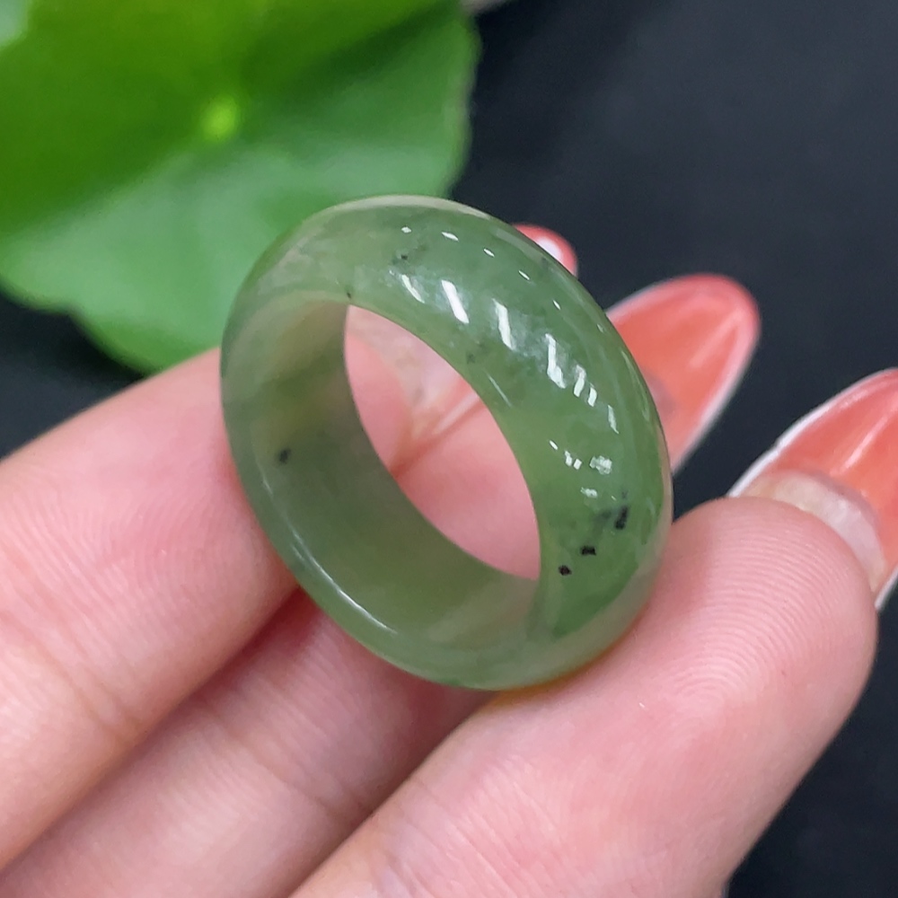 H34027862 Hetian Jade Jasper Ring Size 14 Total Weight Approx. 3.7g