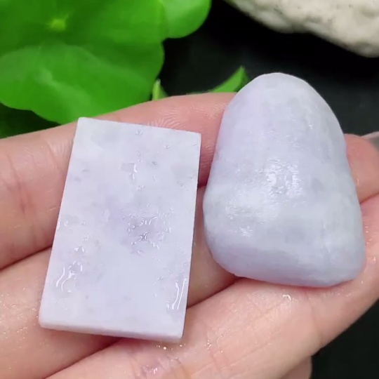 F34958537 Jadeite Rough Pendants Sell as a Lot (With Other Mineral Components)