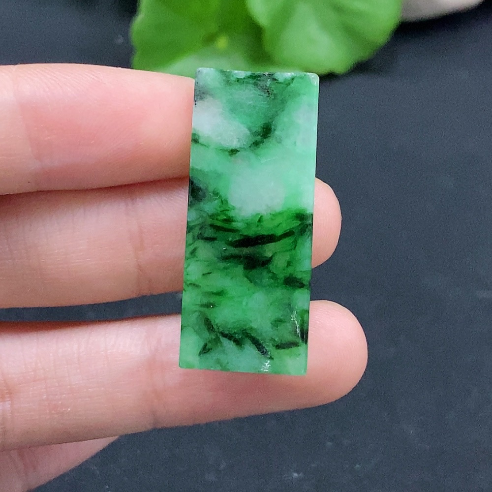 F31630168 Jadeite Inlay Piece Total Weight Approx. 3.17g Containing Other Mineral Components