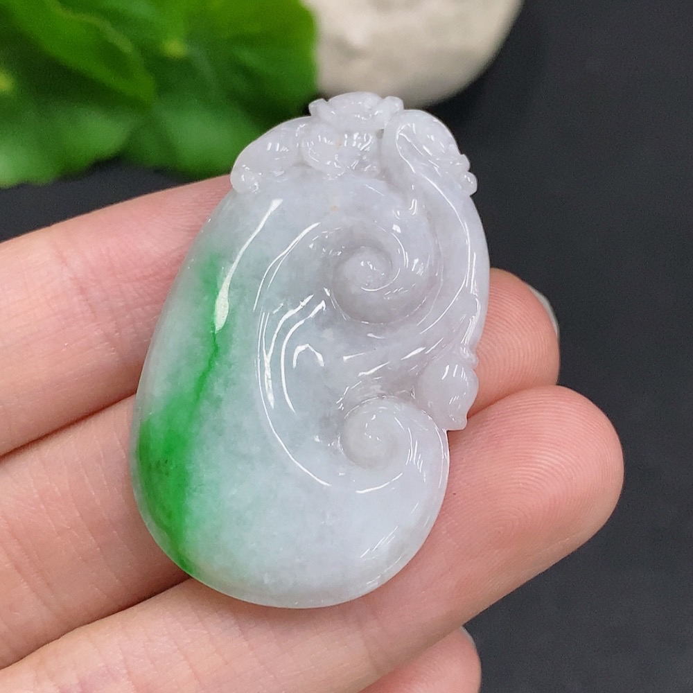 F33940561 Jadeite Ruyi Pendant Total Weight Approx. 10.7g