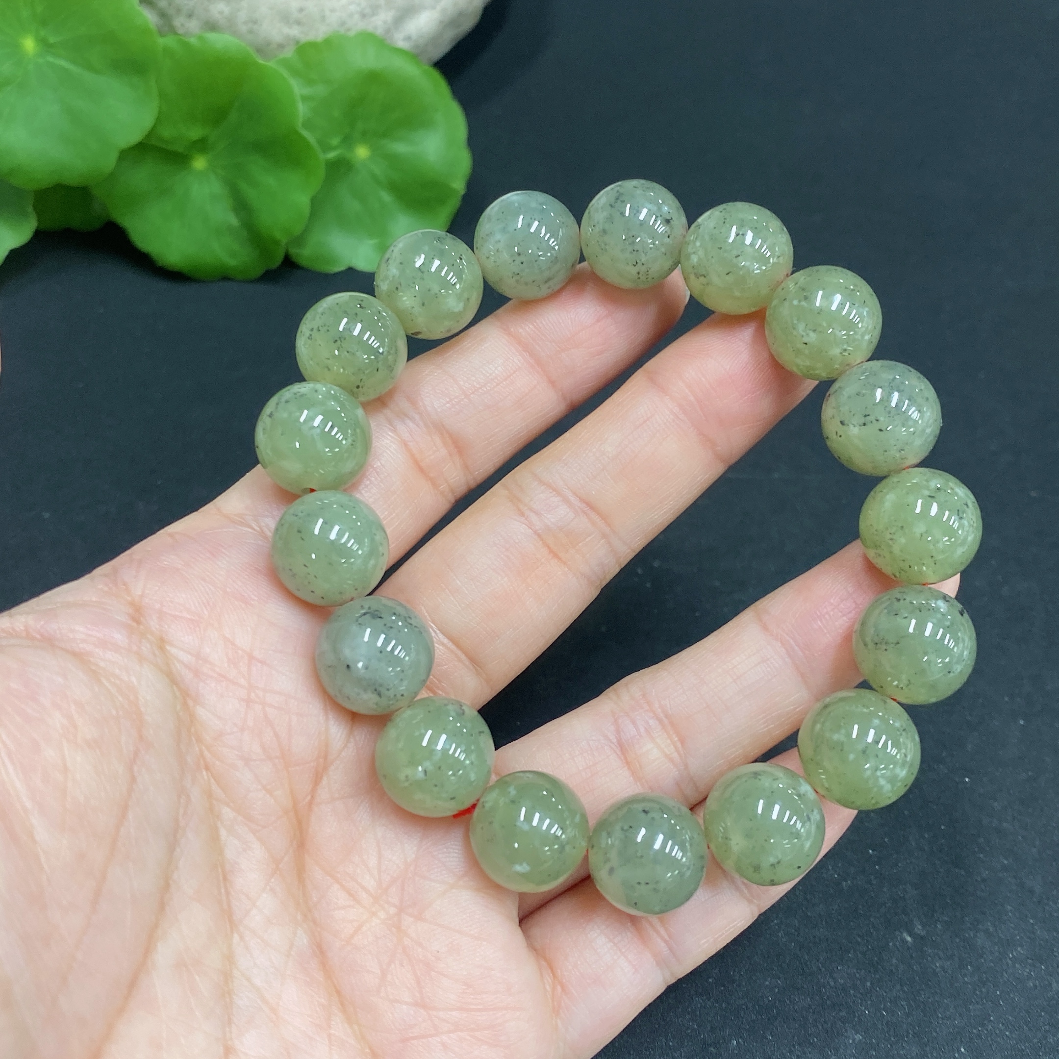 H34015776 Hetian Jade Bracelet Approx.11.7mm Total Weight Approx.45.1g
