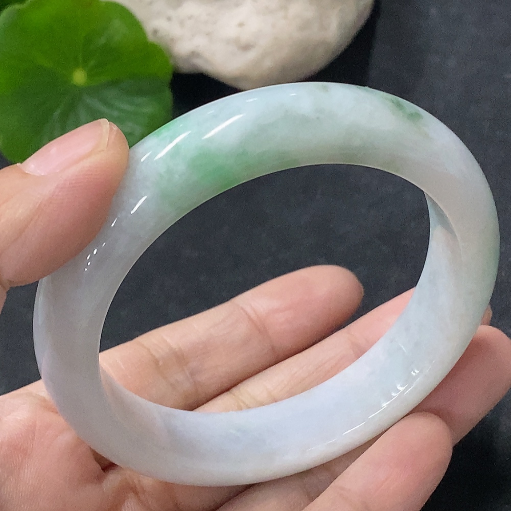 F33913746 Jadeite Round Bangle Size 53mm Total Weight Approx. 49.35g