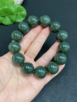 H32703033 Hetian Jade Bracelet Approx. 17.7mm Total Weight Approx. 117.1g